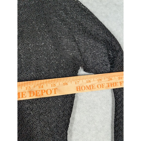 Lela Rose Women Top Small Open Knit Crewneck Metallic Long Sleeve Pullover - Picture 7 of 11